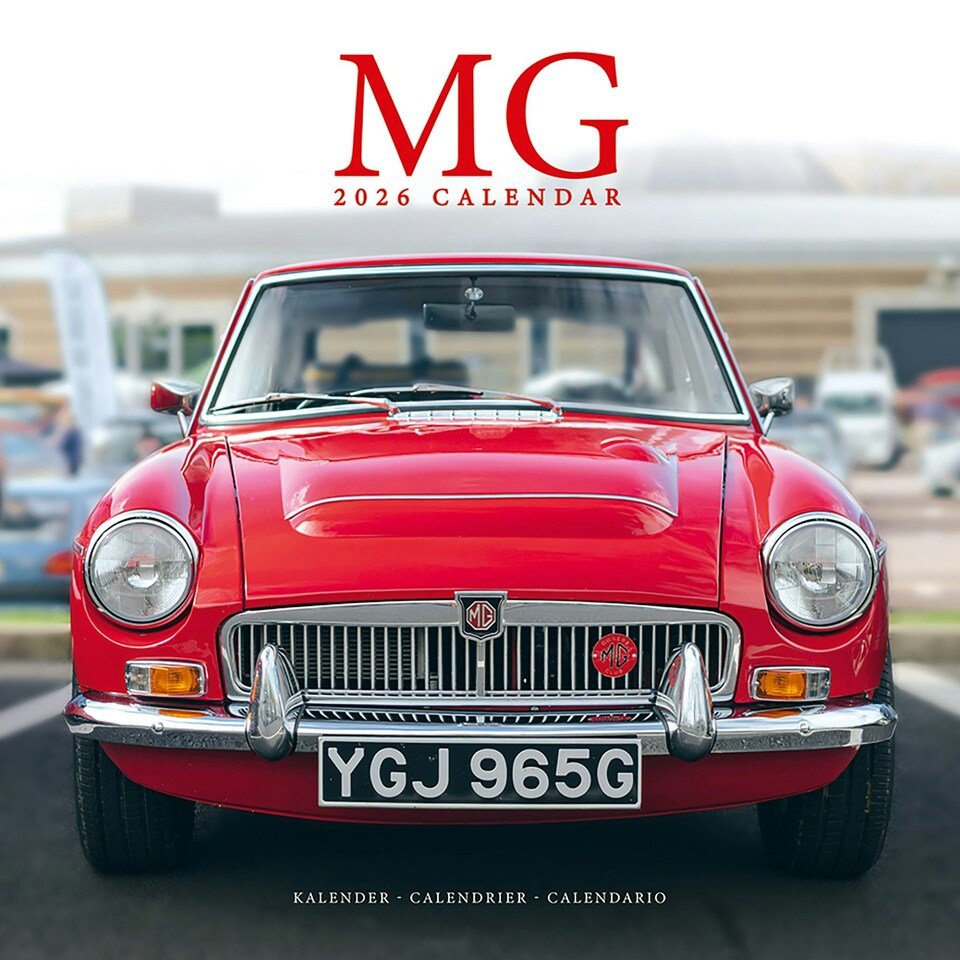 image 1 of MG 2026 Calendar | Square Wall Calendar | Car Enthusiast Gift | Plastic Free Packaging | by Avonside Publishing
