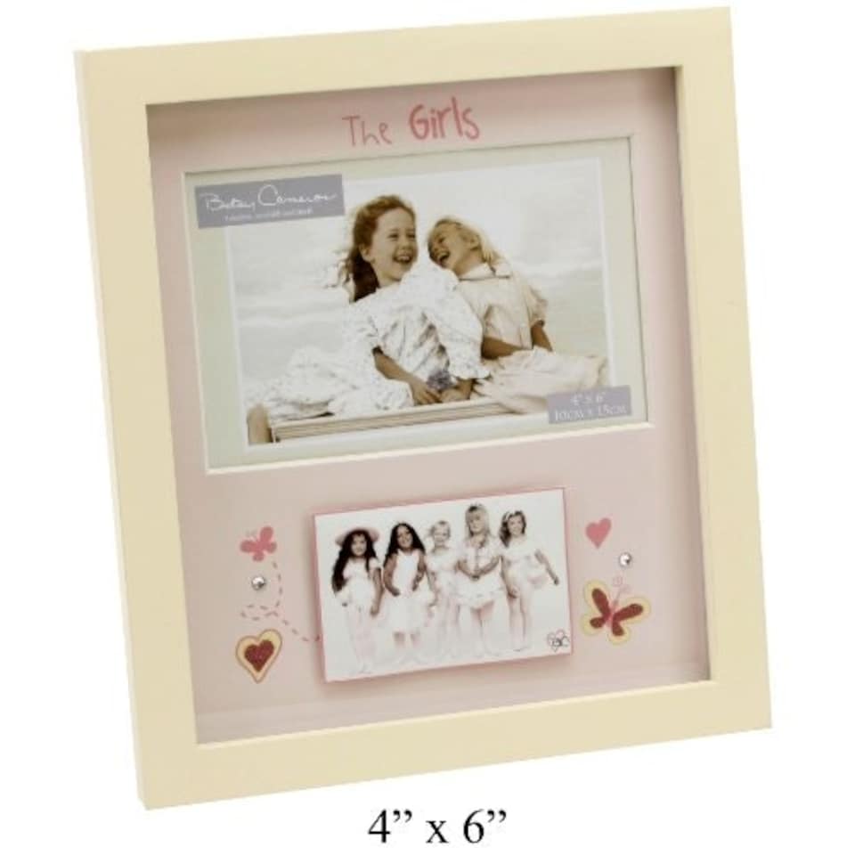 image 1 of Betsy Cameron MDF Landscape Frame 3D The Girls Photo Frame The girl 4x6"