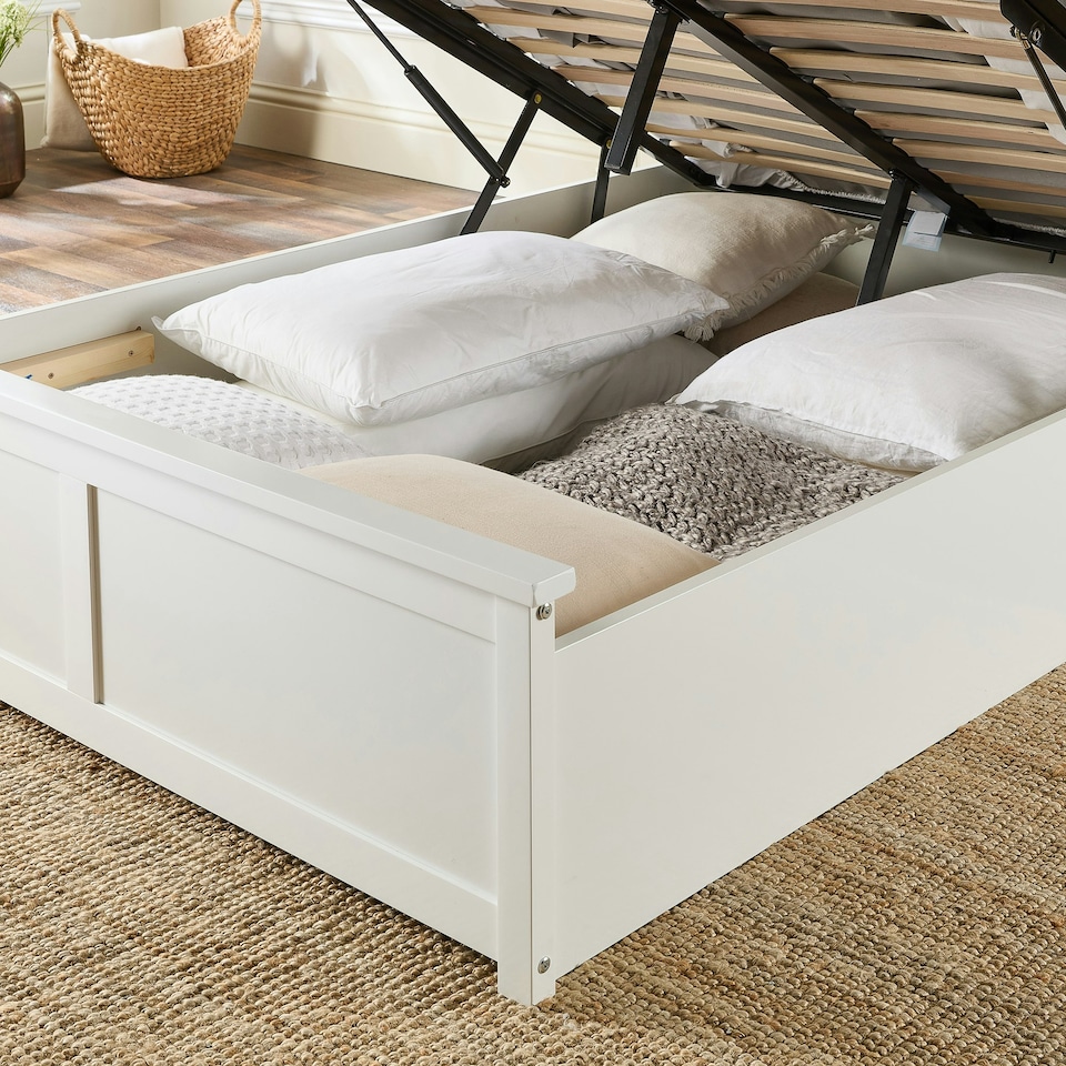 image 1 of Wooden Ottoman Bed, Small Double