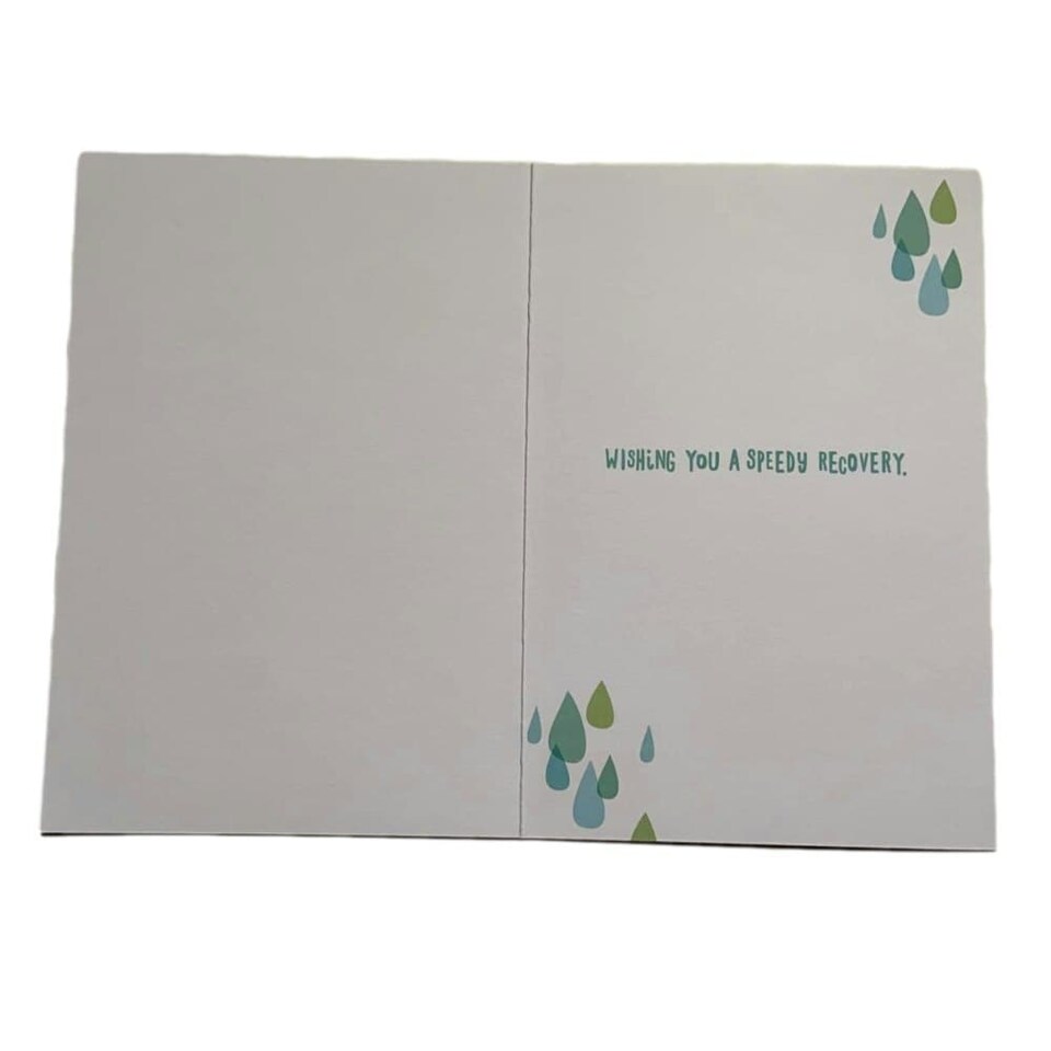 image 1 of Speedy Recovery Umbrella And Rainbow Design Get Well Soon Card