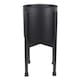 image 2 of Leaf Metal Planter Plant Pot Black 20 x 18cm | Black