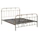 image 7 of Camden Victorian Hospital Style Distressed Antique Brass Effect Metal Bed Frame | Bronze | Antique Brass | Small Double