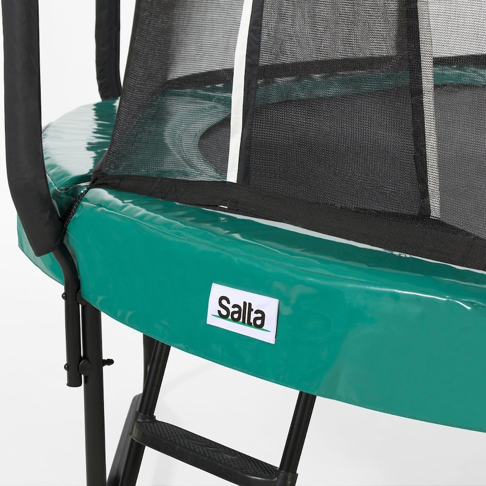 image 1 of 10ft Salta Green Round First Class Edition Trampoline with Enclosure