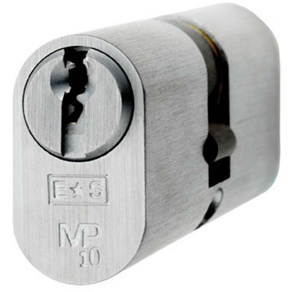 Loops 64mm Oval Double Cylinder Lock Master Key 10 Pin Satin Chrome Door Lock