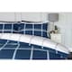 image 4 of Belledorm Dalton Brushed Cotton Checked Duvet Cover Set - Navy/White - Single