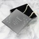image 9 of Personalised Any Message Swirls & Hearts Diamante Glass Trinket Box