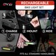 image 5 of Dyzi Bike Bicycle Light Set USB Rechargeable 4 Modes with Daylight Sensor By DYZI