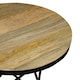 image 3 of Ravi Star Leg Round Side Table - Mango Wood/Iron - L51 x W51 x H50 cm - Mango Light Finish