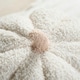 image 3 of OHS Boucle Fleece Pumpkin Shaped Halloween Fall Autumn Decoration Filled Cushion, 25x25cm - Cream