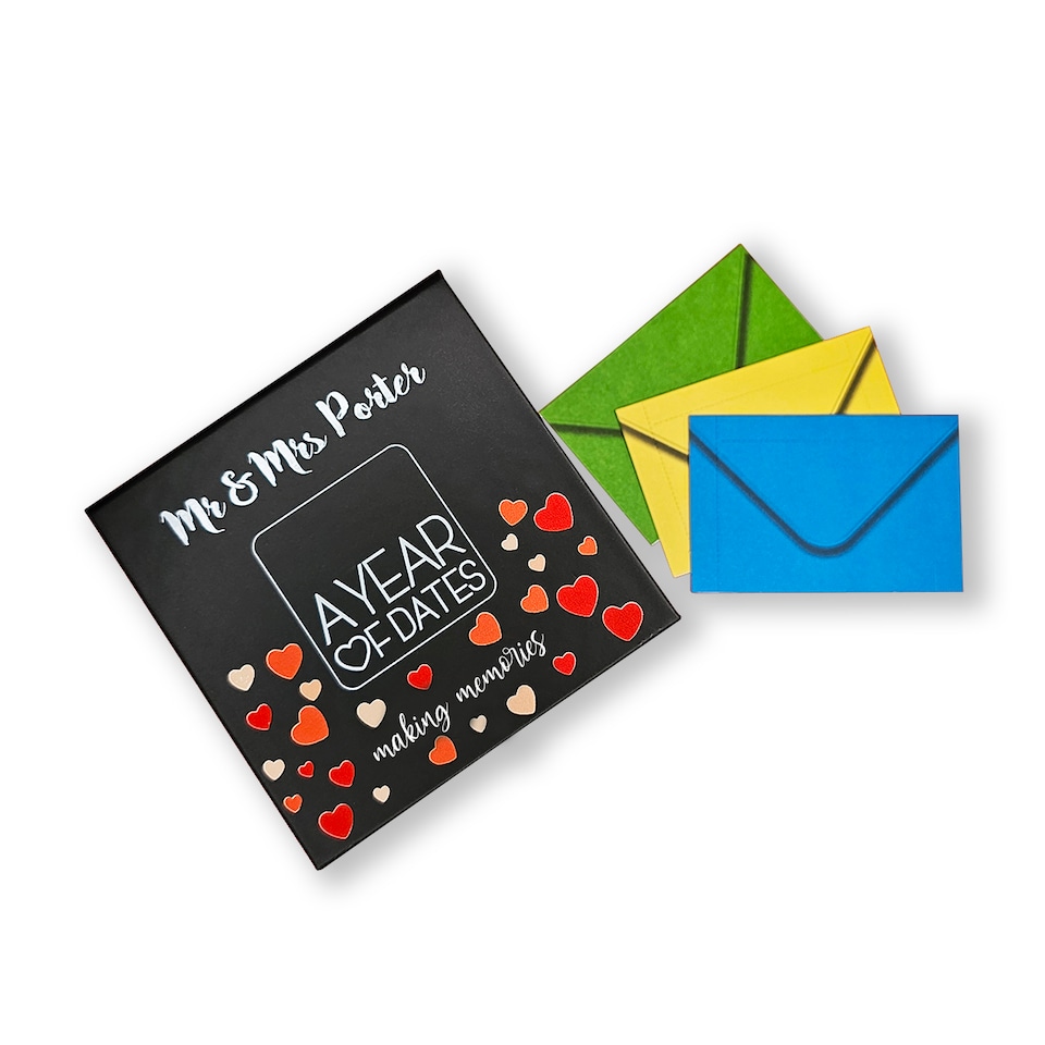 image 1 of Valentines Day gift for him - Personalised A Year of Dates