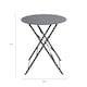 image 6 of Charles Bentley Folding Metal Bistro Set for Patio or Garden - Dark Grey