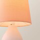 image 5 of ValueLights Arlo Rose Pink Ceramic Table Lamp with Rose Shade