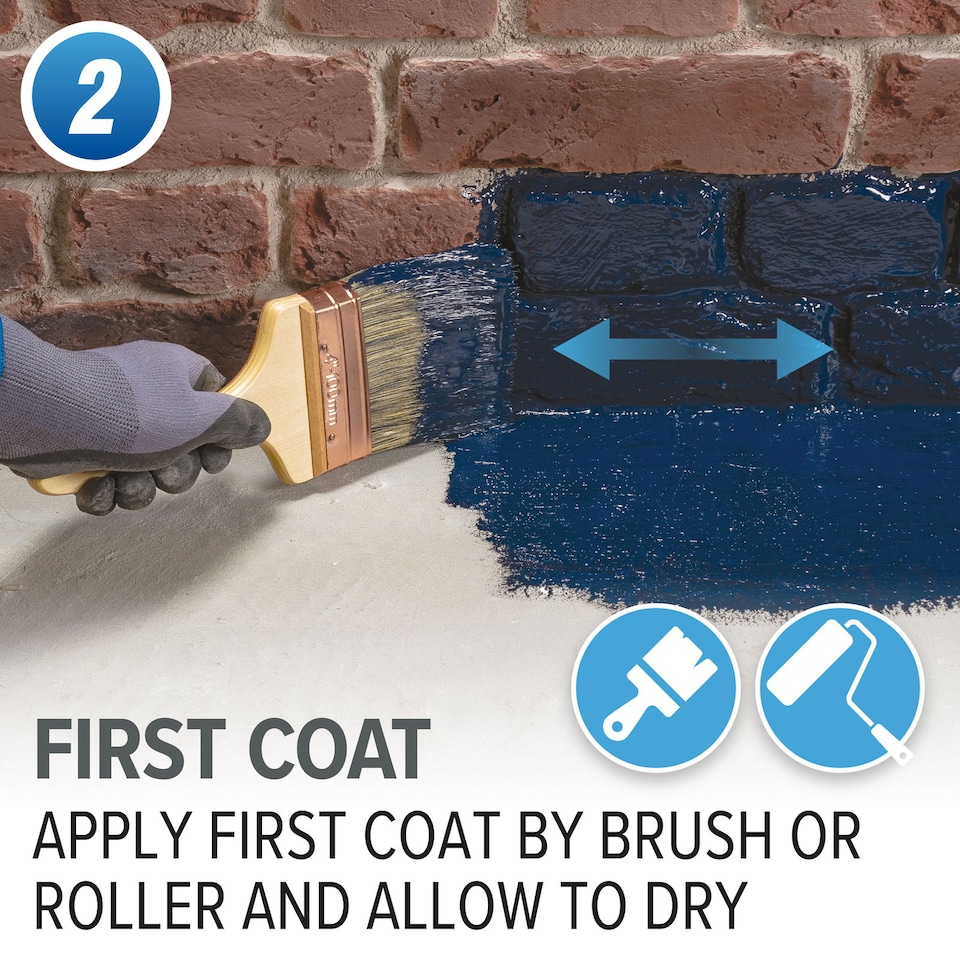 image 1 of Drybase Liquid Damp Proof Membrane (5L, Black) - Damp Proof Paint for Interior Walls and Floors. Waterproof Paint.