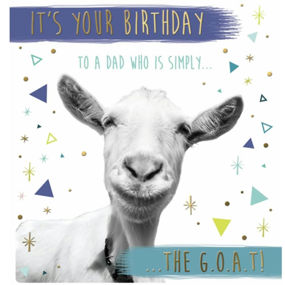 image 1 of Dad Is Simply The G.O.A.T - Dad Birthday Card