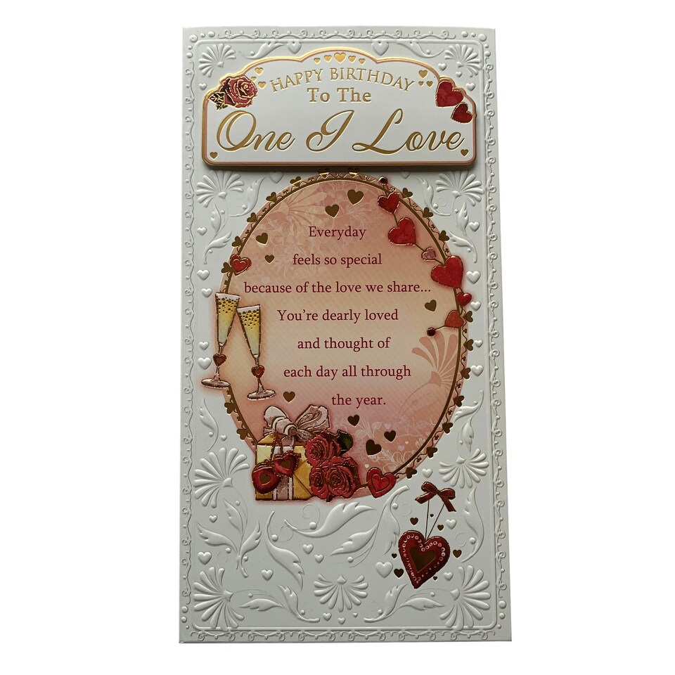 image 1 of Happy Birthday To The One I Love Soft Whispers Card