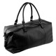 image 1 of Quadra NuHude Faux Leather Weekender Holdall Bag - Black - One Size