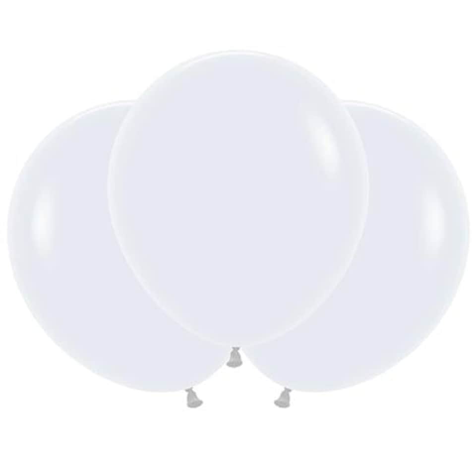 image 1 of Fashion Solid White Sempertex Biodegradable Latex Balloons 45cm / 18 in - Pack of 25