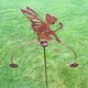 image 3 of Fairy Sitting Wind Rocker Double Bare Metal/Ready to Rust - Steel - W54 x H148.5 cm