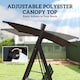 image 5 of Outsunny 3 Seater Swing Chair, Garden Swing Bench with Adjustable Canopy | Grey | Grey | One Size