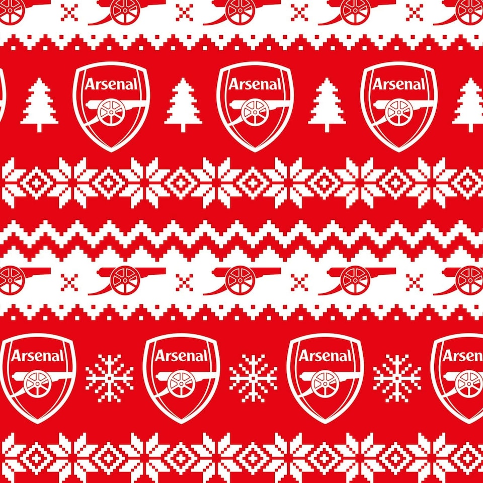 image 1 of Arsenal FC Christmas 2 Sheets & 2 Tags Gift Wrap
