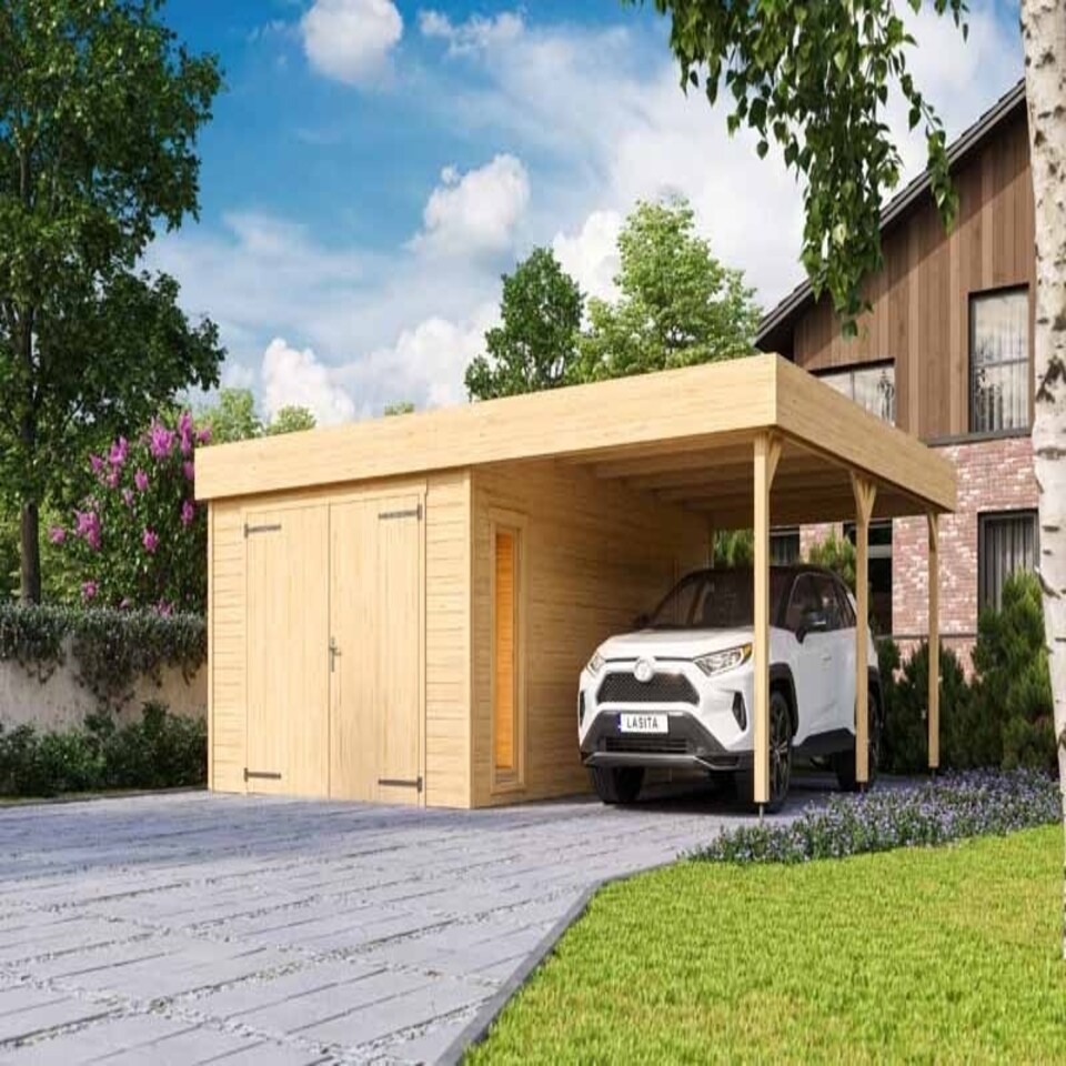 image 1 of Bahamas-Log Cabin, Wooden Garden Room, Timber Summerhouse, Home Office - L680 x W560 x H250.8 cm Brown