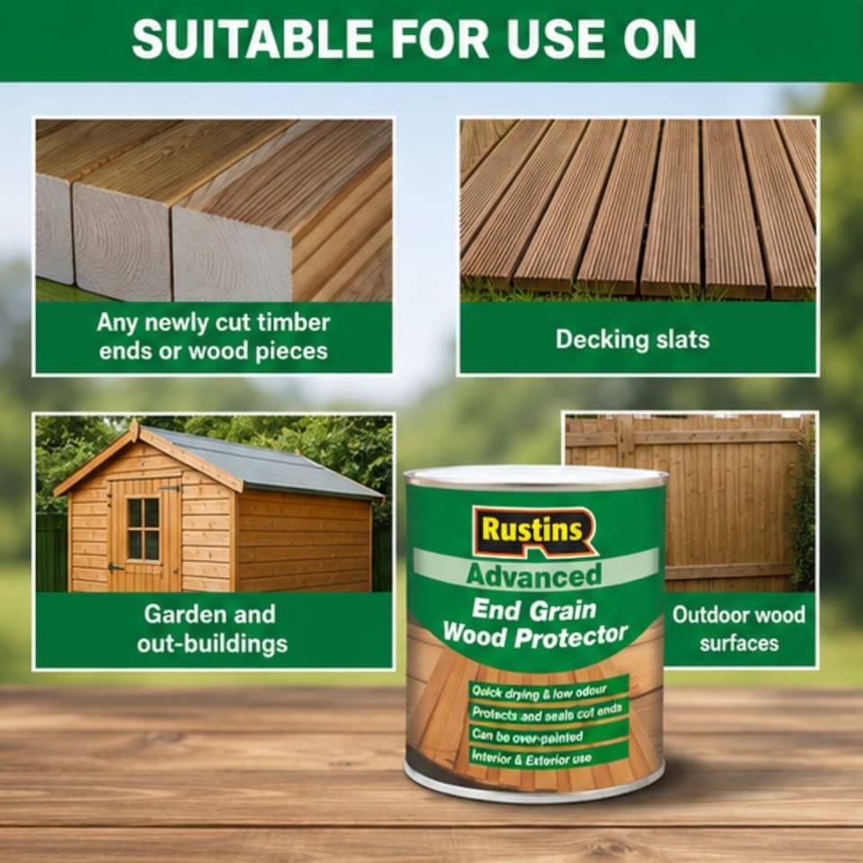image 1 of Rustins End Grain Wood Preserver Green 500ml