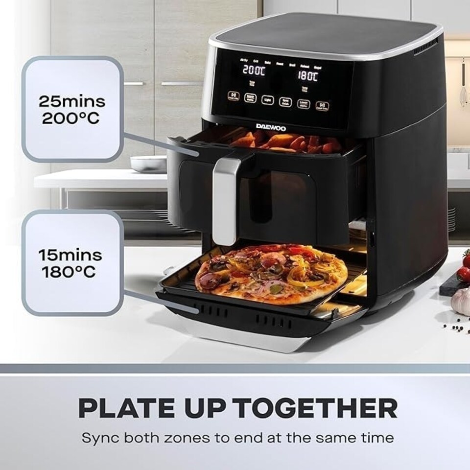 image 1 of Daewoo Actuate 11 Litre Split Drawer Air Fryer