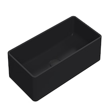 Countertop Vessel Basin for Modern Bathroom, Matt Black, 465mm | Black | Matt Black | 235 x 465 x 120mm | 1