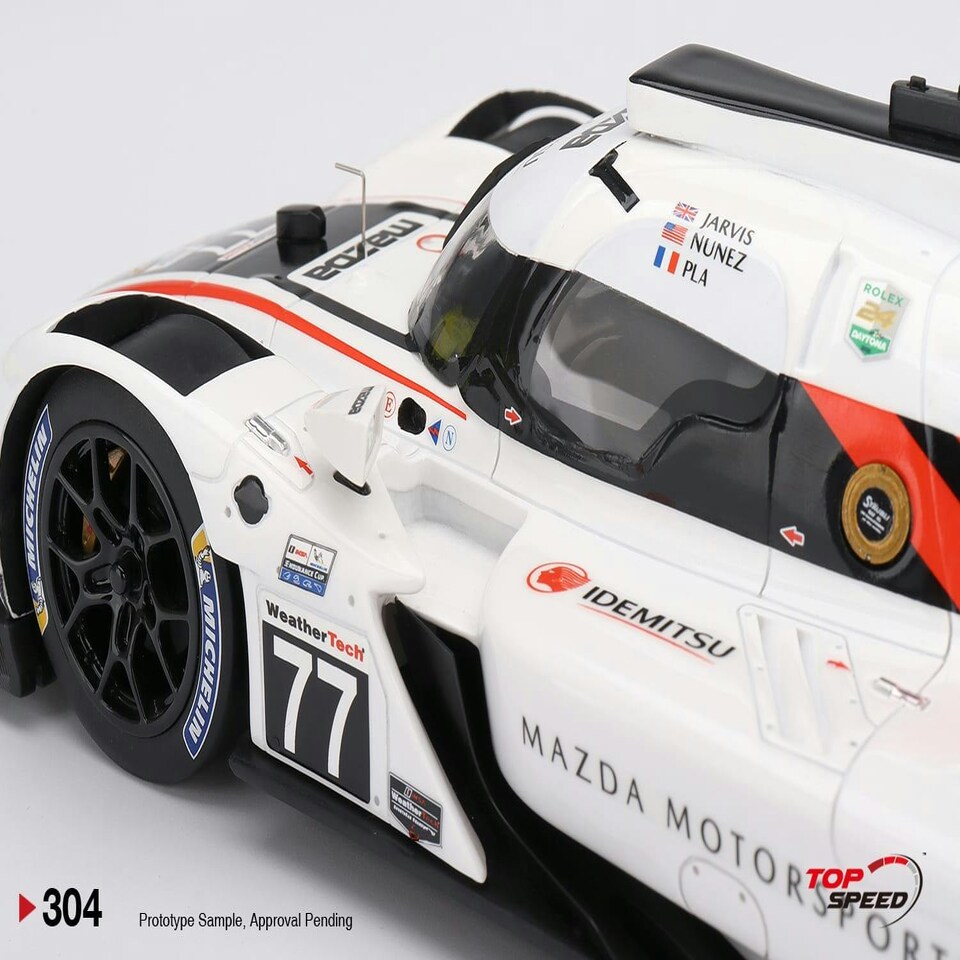 image 1 of Mazda RT-24P DPI #77 Mazda Team Joest IMSA Daytona 24Hr 2nd Place 1:18 Scale TSM TS0304