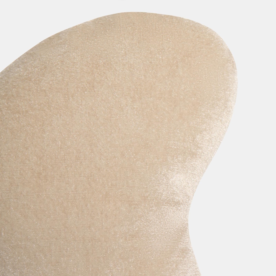 image 1 of OHS Soft Velvet Bow Shaped Cushion Pillow | Cream | Natural