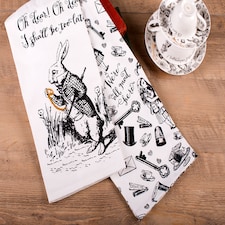 V&A Alice in Wonderland Tea Towels 2 Pack