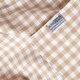 image 6 of Homescapes Cotton Gingham Check Beige Throw - 150 x 200 cm Cream