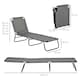 image 7 of Outsunny 2 Piece Reclining Chaise Lounge with 5-Level Adjustable Backrest Grey
