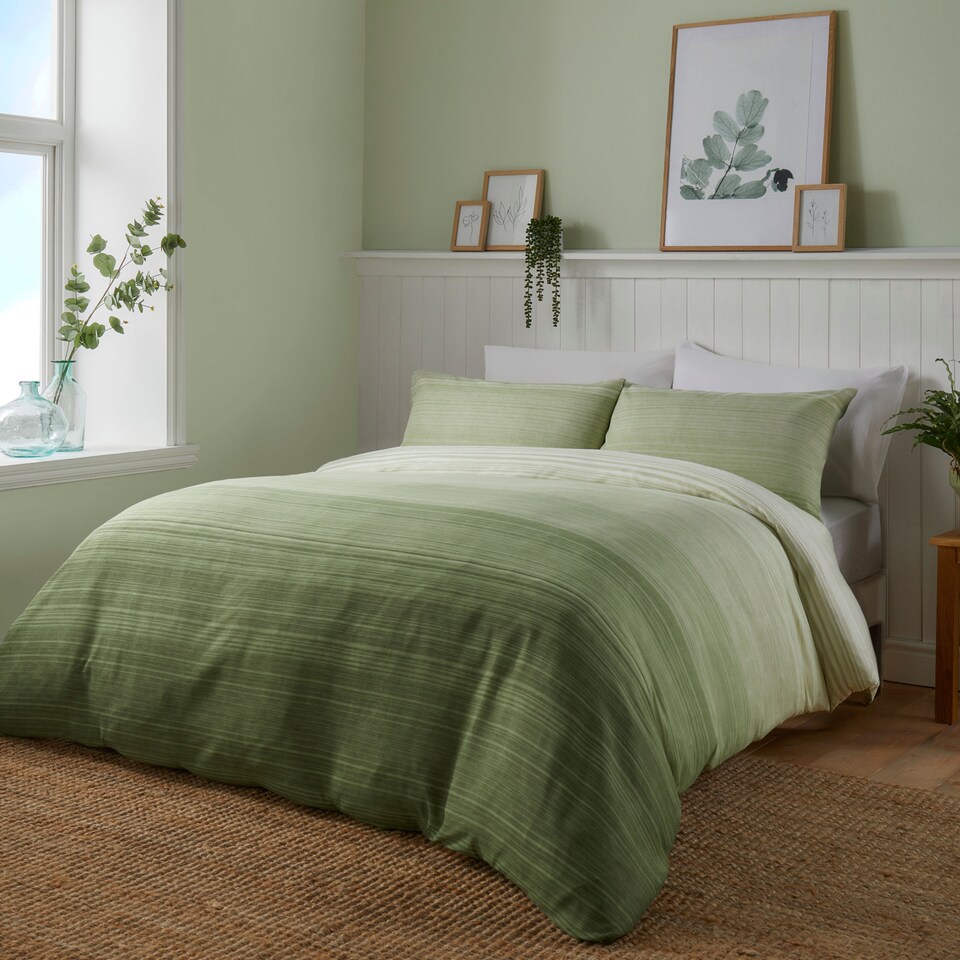 image 1 of Fusion Fairhaven Duvet Cover Set Green