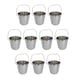 image 1 of 12L Stainless Steel Metal Bucket Pail Water Carrier Greenhouse Garden BBQ 10PK