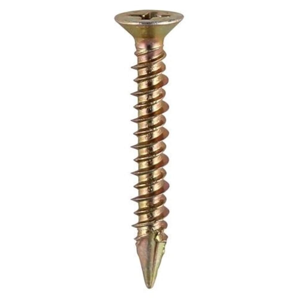 image 1 of Timco - Window Fabrication Screws - Countersunk - PH - High-Low Thread - Slash Point - Yellow (Size 4.3 x 40 - 1000 Pieces)