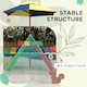 image 6 of Outsunny Kids Table and Chair Set w/ Removable Parasol, for Ages 3-6 Years