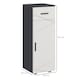 image 5 of kleankin Slim Bathroom Cabinet, Narrow Bathroom Storage Cabinet with Drawer, Door Cupboard, Adjustable Shelf and Soft Close Mechanism, Grey