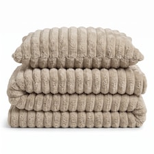 Velosso Jumbo Cord Faux Rabbit Fur Duvet Cover and Pillowcase Set