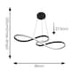 image 6 of ValueLights Infinity Matte Black Loop Bar LED Ceiling Light | Black