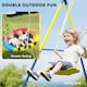 image 3 of AIYAPLAY Kids Swing Set with Double Swings, Metal Frame, 150kg Capacity | Multi | Blue and yellow frame, multicolour seat | 265L x 160W x 178H cm
