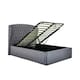 image 1 of Warwick Grey Velvet Ottoman Bed And Quartz 1000 Pocket Sprung Mattress King Size | Multi