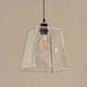 image 2 of ValueLights Susie Glass Pendant Lantern Chrome Case Easy Fit Lamp Shade with LED Bulb | Chrome
