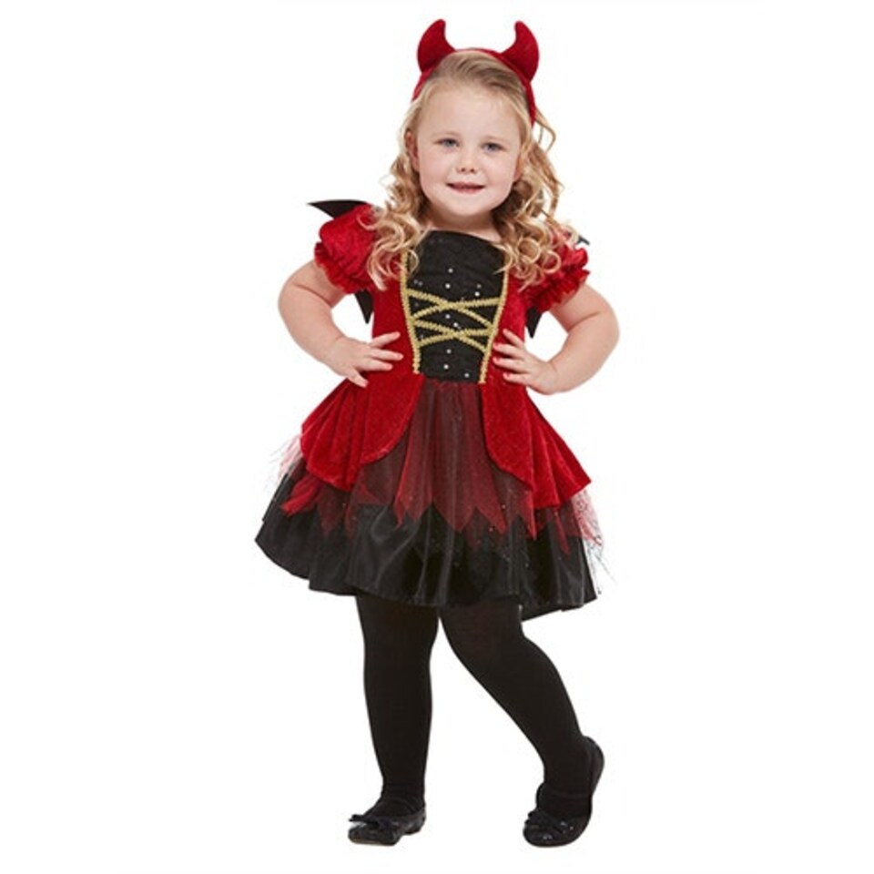 image 1 of Red Devil Girls Fancy Dress Costume Toddler Age 1-2