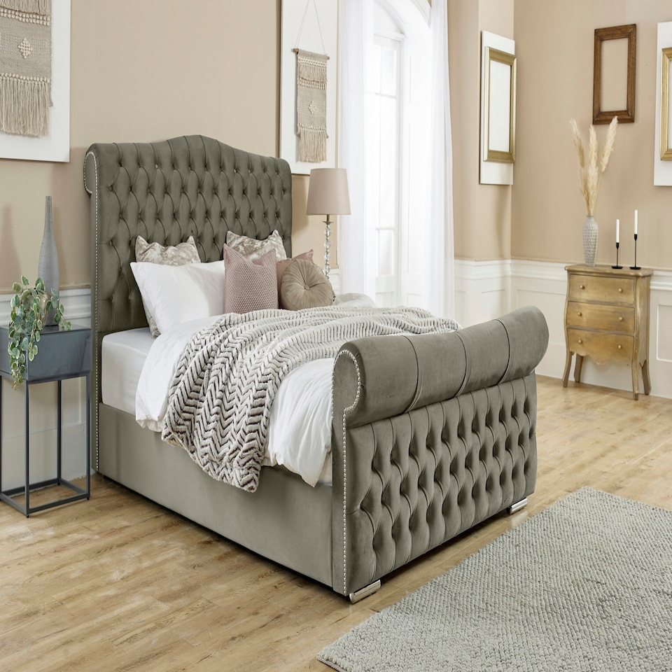 Casonova Plush Superking Bed Frame - Grey