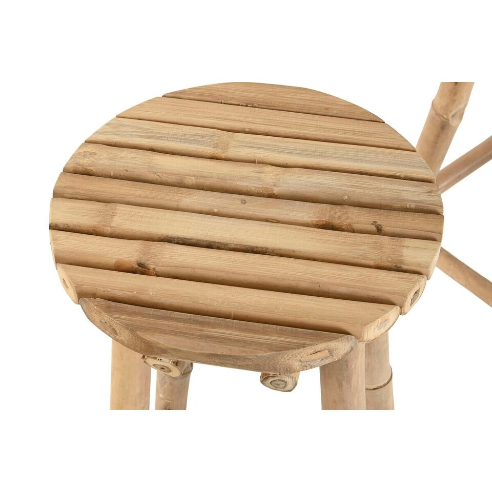 image 1 of Table set with 2 chairs Home ESPRIT Bamboo 50 x 50 x 105 cm N/A