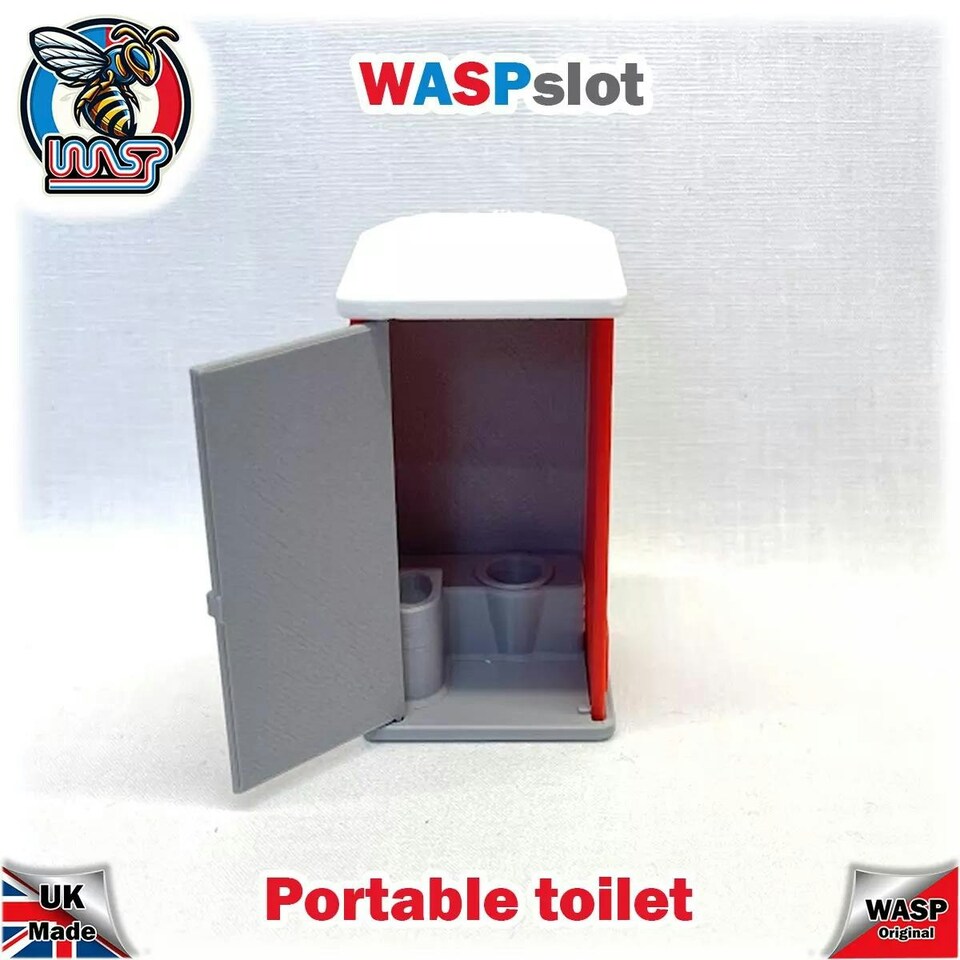 image 1 of Portable Toilet Black Slot Car Track Scenery x 1 1:32 Scale Wasp P