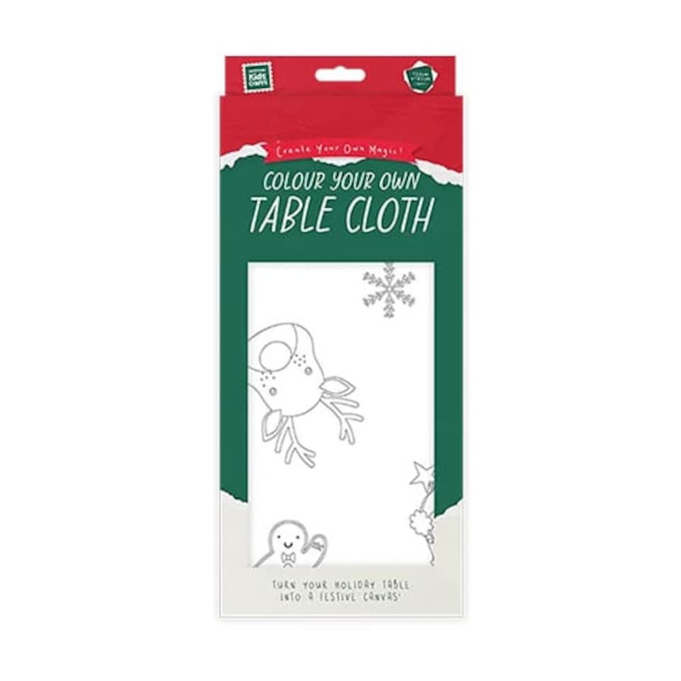 Colour Your Own Christmas Characters Paper Tablecover 185cm x 130cm