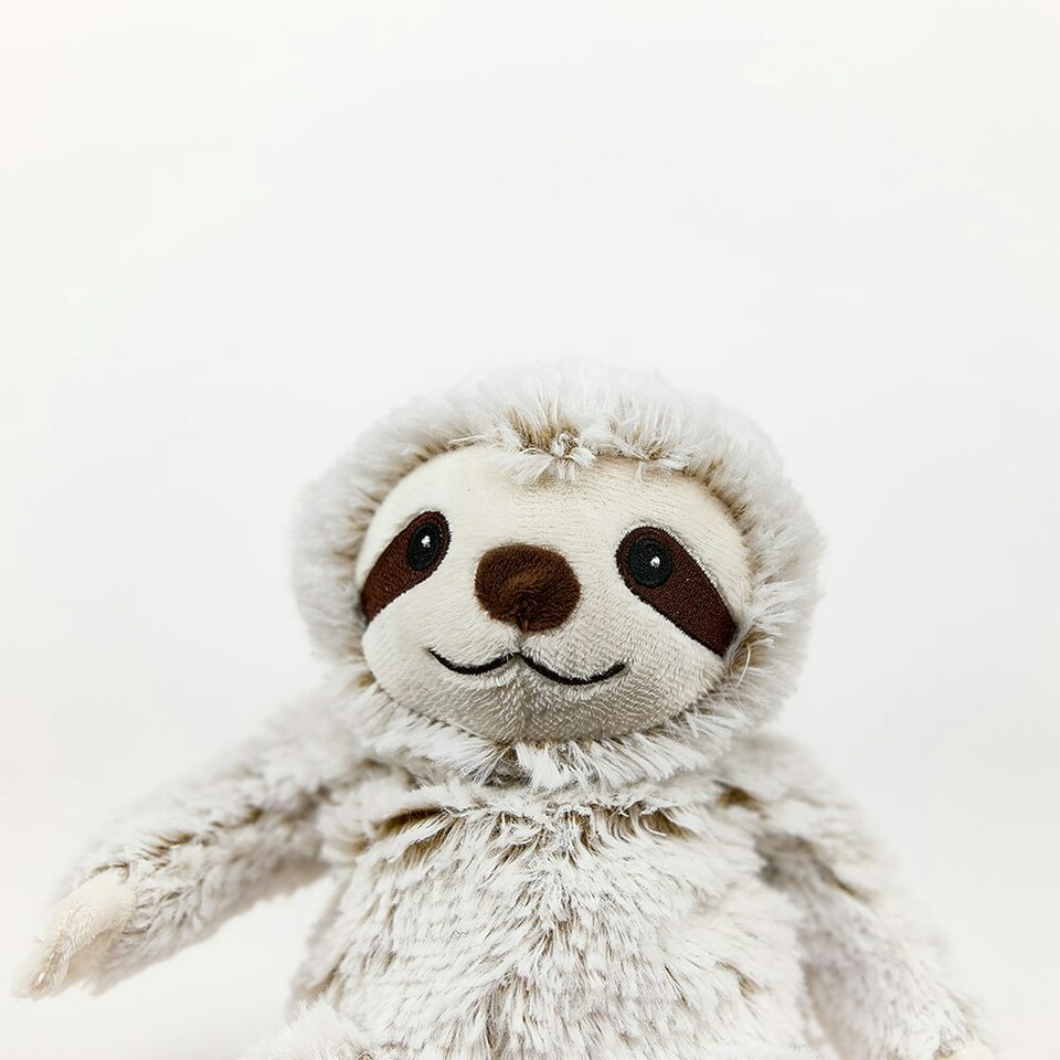 image 1 of Warmies Marshmallow Sloth Plush Mini Size, Fully Microwavable and Weighted Cuddly Toy for Anxiety, Chill in The Freezer or Heat in Microwave, Soft Toy Heat Pad