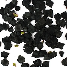 Black Fabric Rose Petals